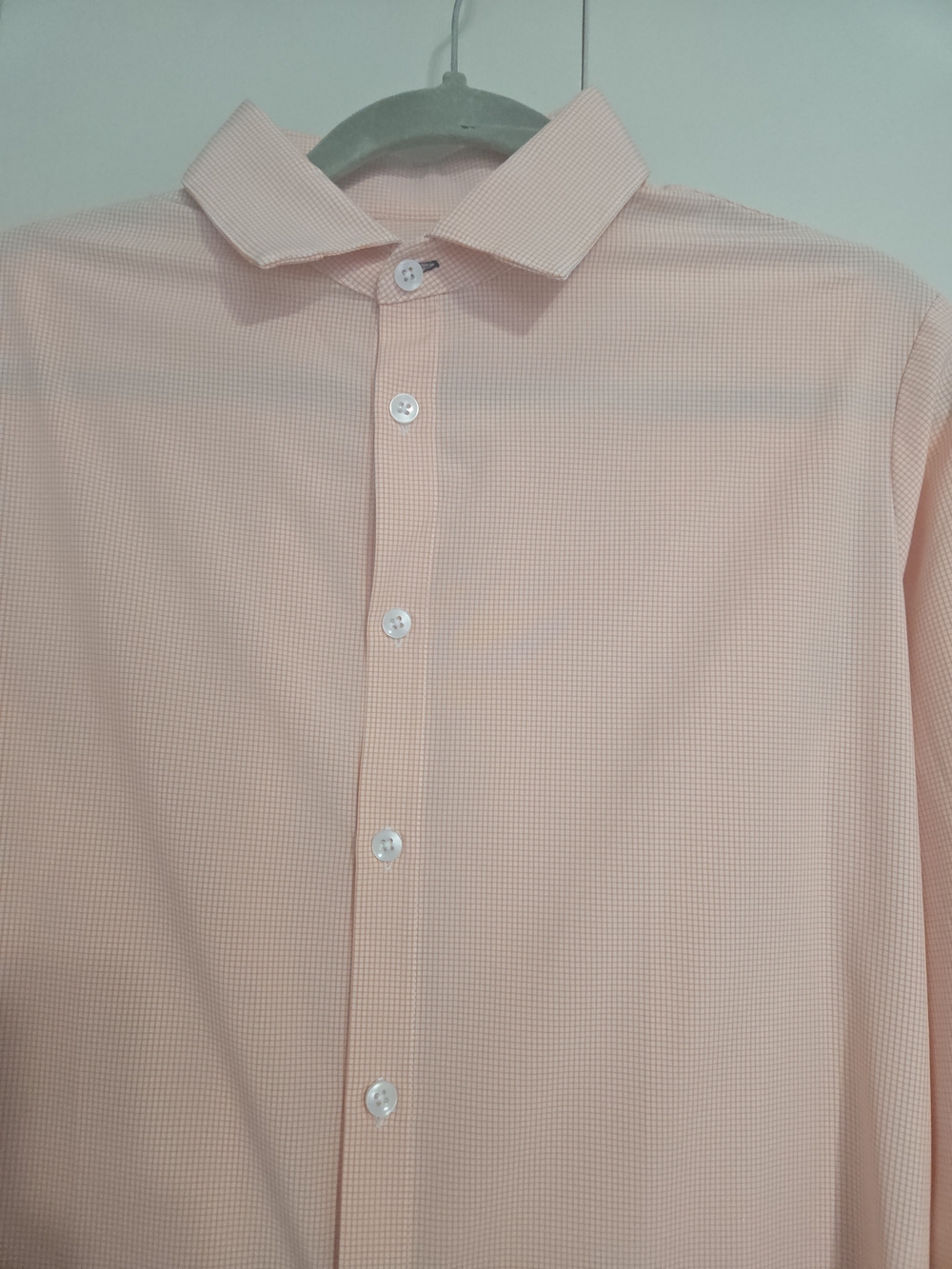 Mizzen+Main Leeward Collection Medium Trim Fit Peach Check Shirt